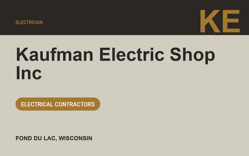 Kaufman Electric Shop Inc in Fond du Lac, Wisconsin