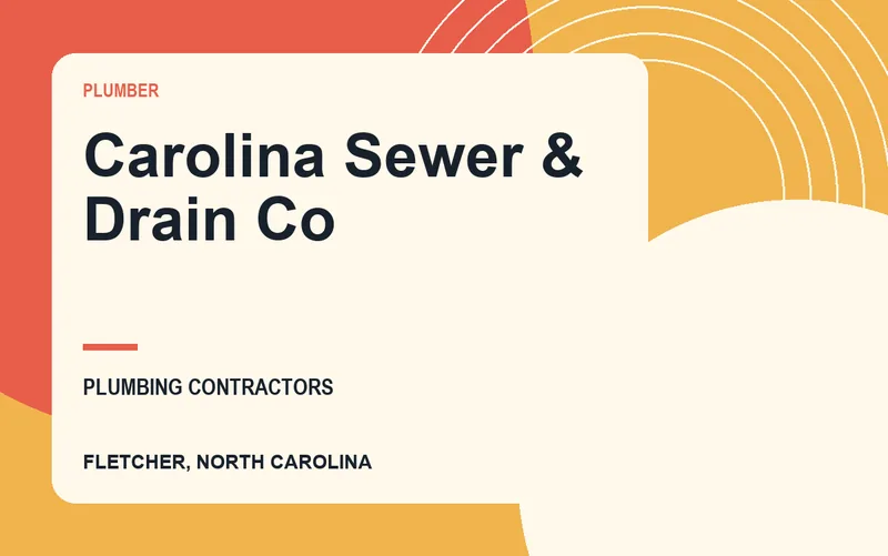 Carolina Sewer & Drain Co in Fletcher, North Carolina