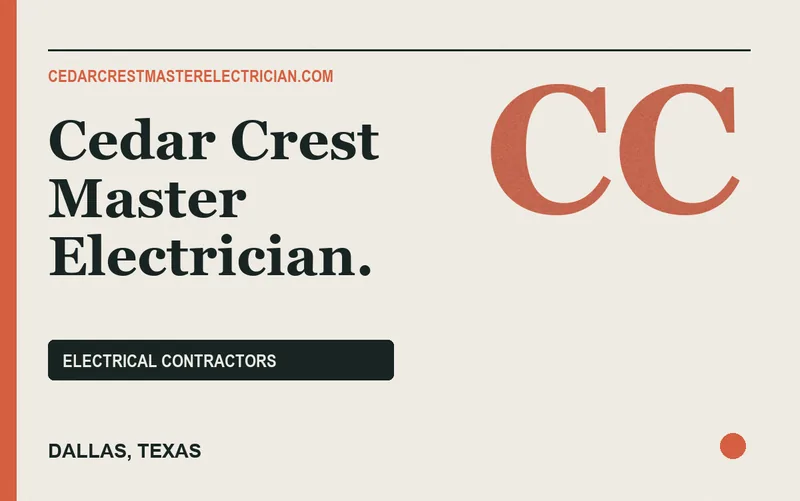 Cedar Crest Master Electrician. in Dallas, Texas