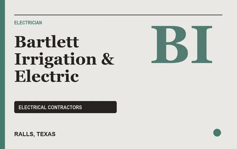 Bartlett Irrigation & Electric in Ralls, Texas