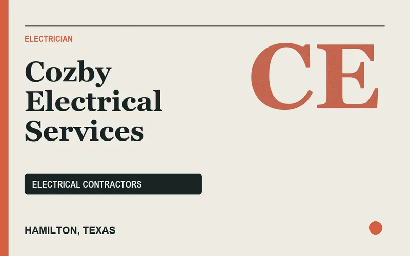 Cozby Electrical Services in Hamilton, Texas