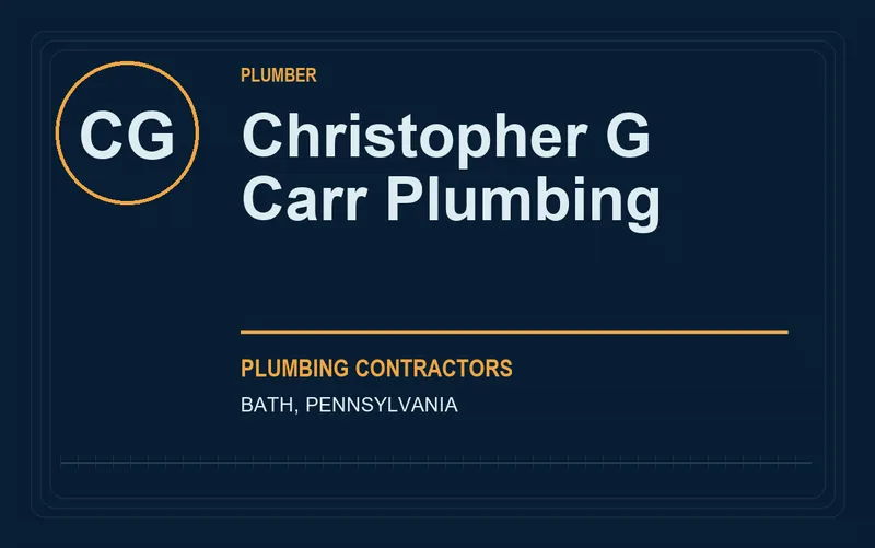 Christopher G Carr Plumbing in Bath, Pennsylvania