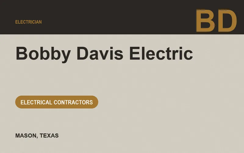 Bobby Davis Electric in Mason, Texas