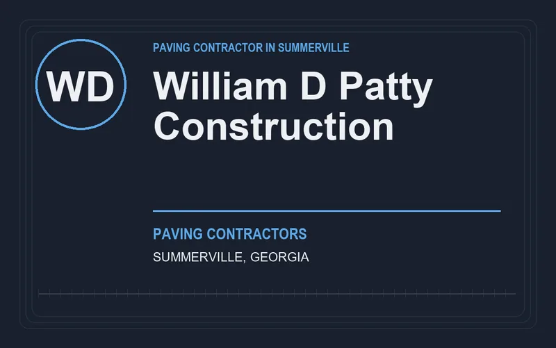 William D Patty Construction in Summerville, Georgia
