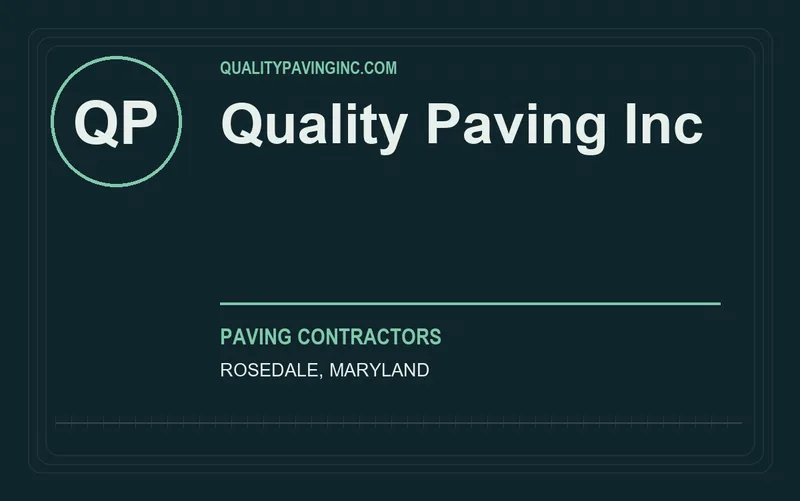 Quality Paving Inc in Rosedale, Maryland
