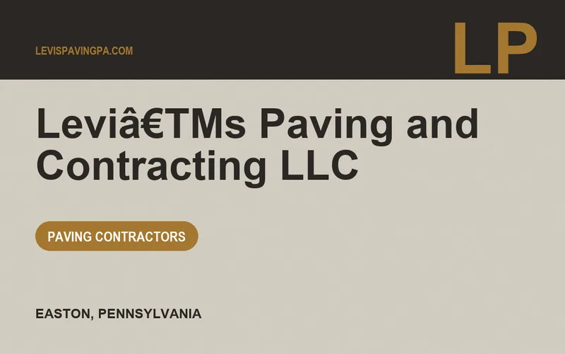 Leviâ€TMs Paving and Contracting LLC in Easton, Pennsylvania