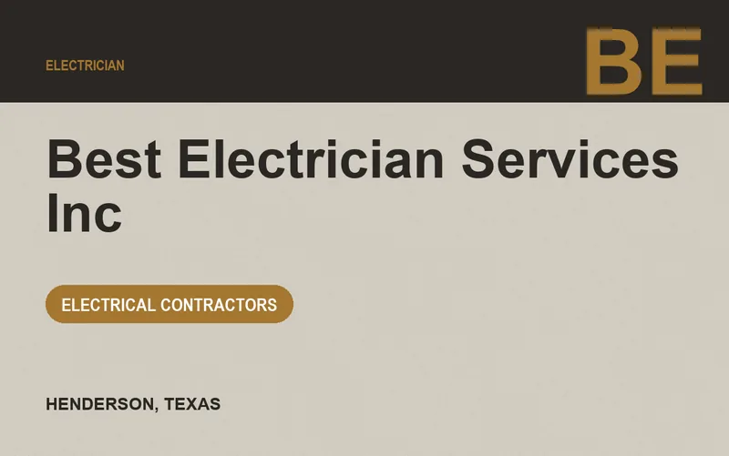 Best Electrician Services Inc in Henderson, Texas
