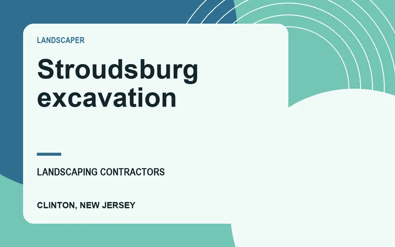 Stroudsburg excavation in Clinton, New Jersey