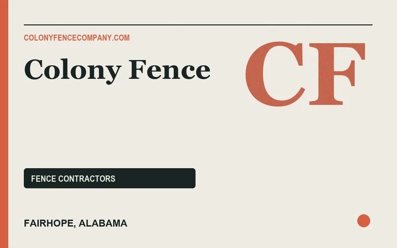 Colony Fence in Fairhope, Alabama