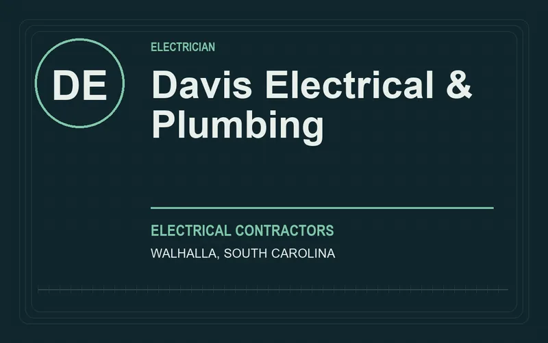 Davis Electrical & Plumbing in Walhalla, South Carolina