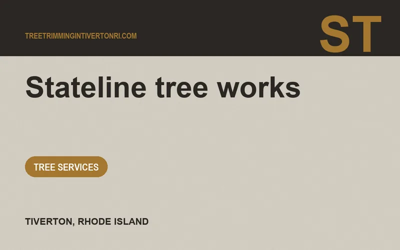Stateline tree works in Tiverton, Rhode Island
