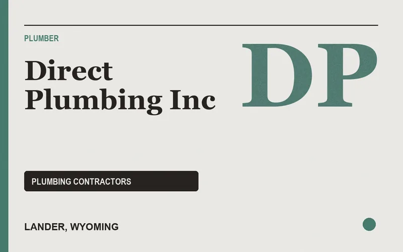 Direct Plumbing Inc in Lander, Wyoming