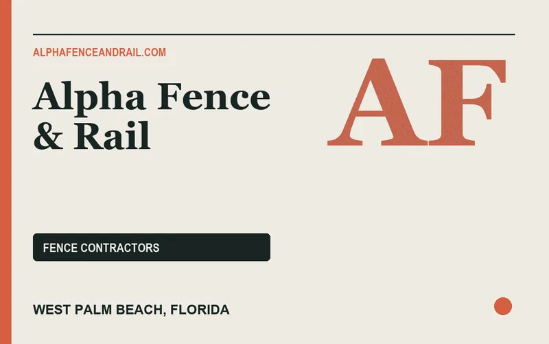Alpha Fence & Rail in West Palm Beach, Florida