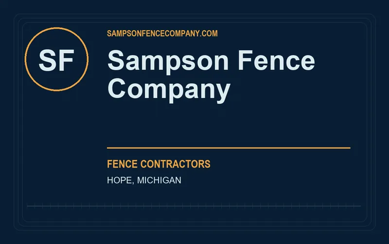 Sampson Fence Company in Hope, Michigan