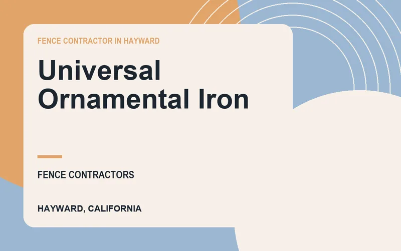 Universal Ornamental Iron in Hayward, California