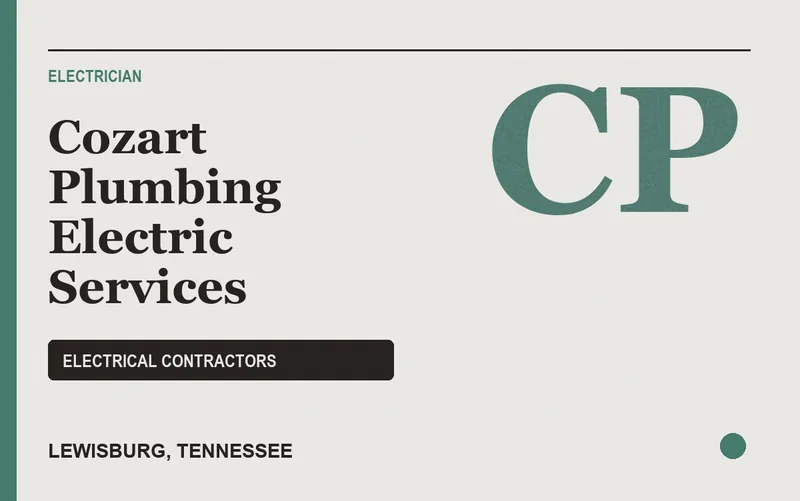 Cozart Plumbing Electric Services in Lewisburg, Tennessee