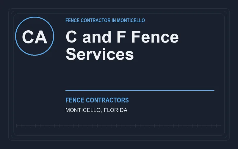 C and F Fence Services in Monticello, Florida