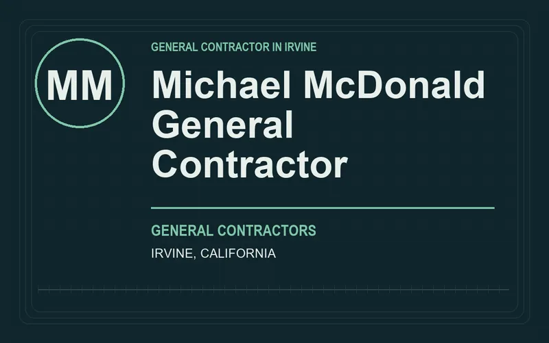 Michael McDonald General Contractor in Irvine, California