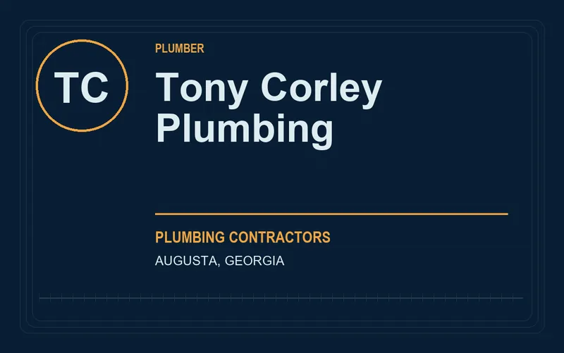 Tony Corley Plumbing in Augusta, Georgia