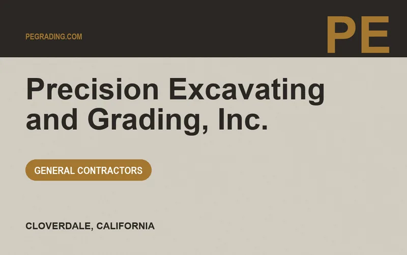 Precision Excavating and Grading, Inc. in Cloverdale, California