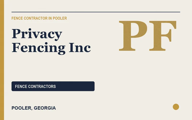 Privacy Fencing Inc in Pooler, Georgia
