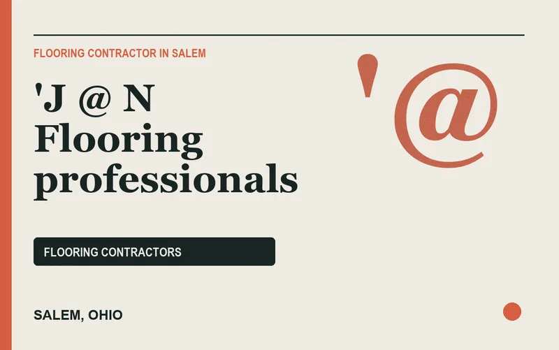 'J @ N Flooring professionals in Salem, Ohio