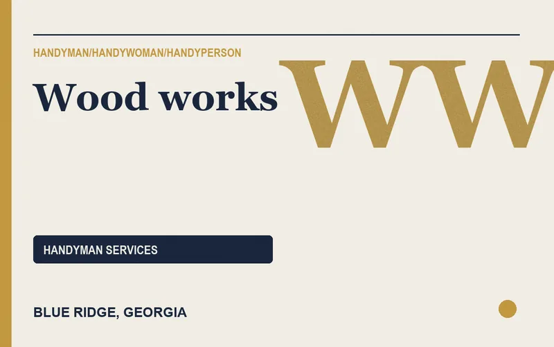 Wood works in Blue Ridge, Georgia