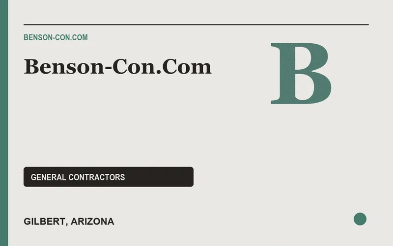 benson-con.com in Gilbert, Arizona