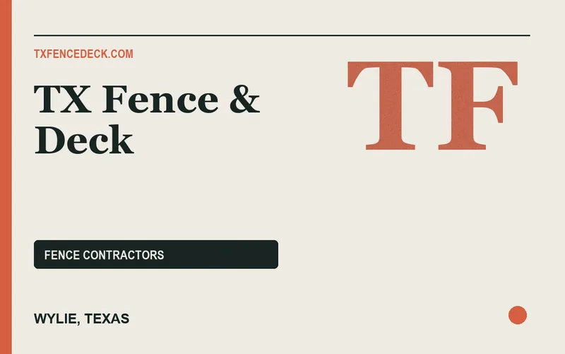 TX Fence & Deck in Wylie, Texas