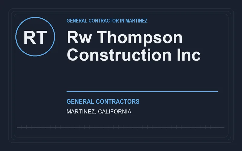 Rw Thompson Construction Inc in Martinez, California