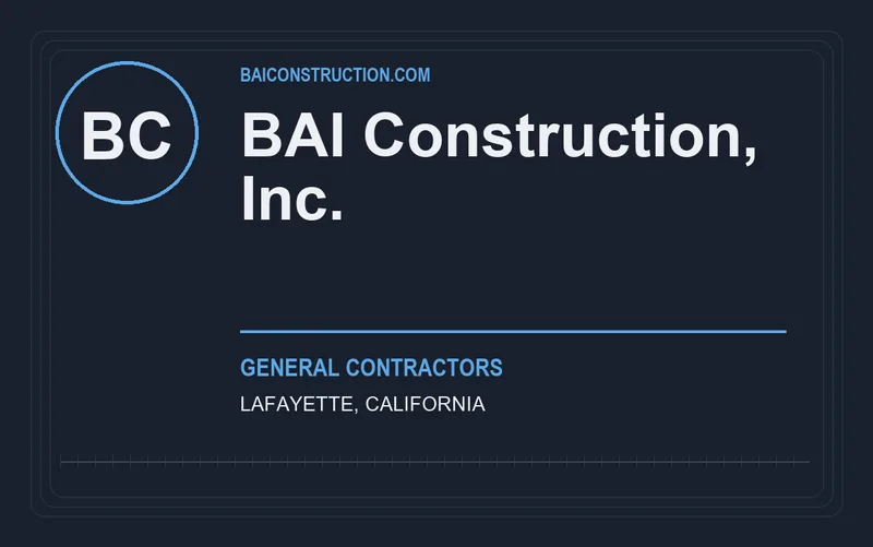 BAI Construction, Inc. in Lafayette, California