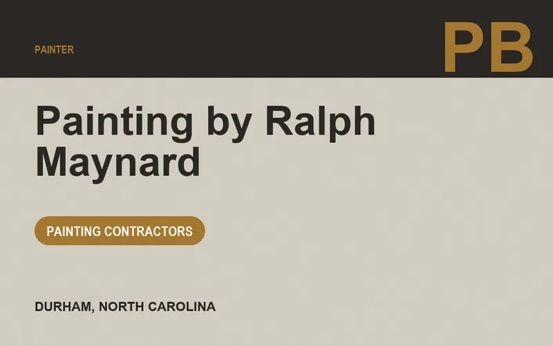 Painting by Ralph Maynard in Durham, North Carolina