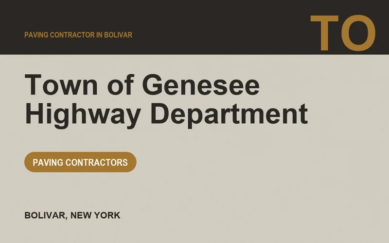 Town of Genesee Highway Department in Bolivar, New York