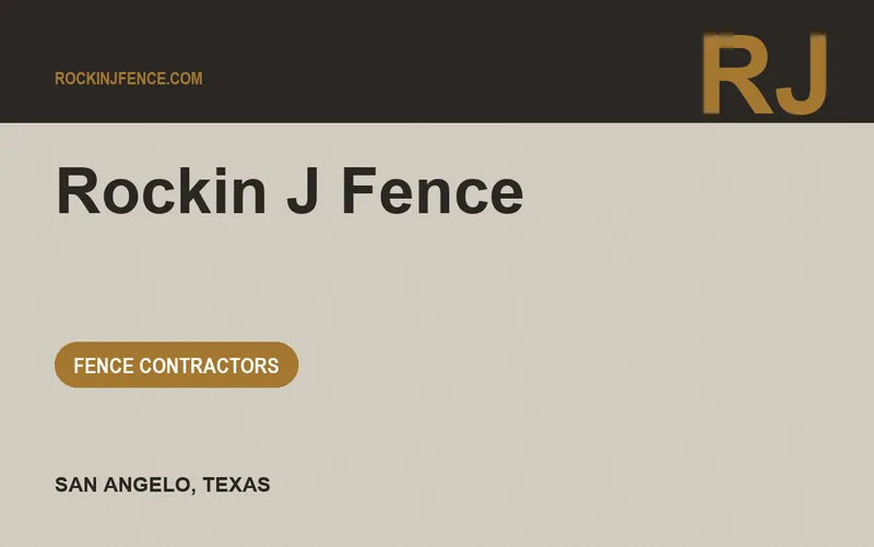Rockin J Fence in San Angelo, Texas