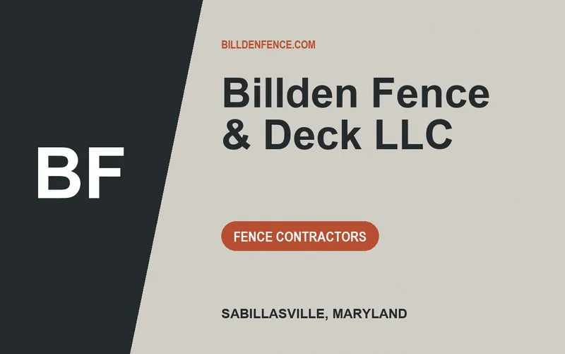 Billden Fence & Deck LLC in Sabillasville, Maryland