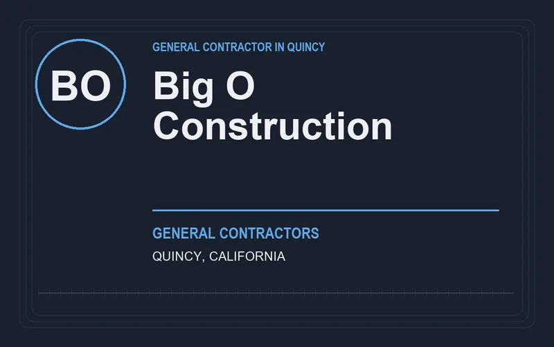 Big O Construction in Quincy, California