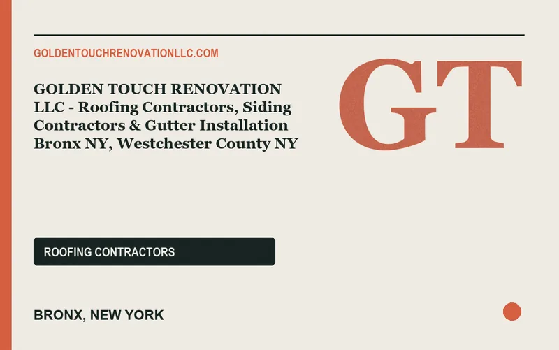 GOLDEN TOUCH RENOVATION LLC - Roofing Contractors, Siding Contractors & Gutter Installation Bronx NY, Westchester County NY in Bronx, New York