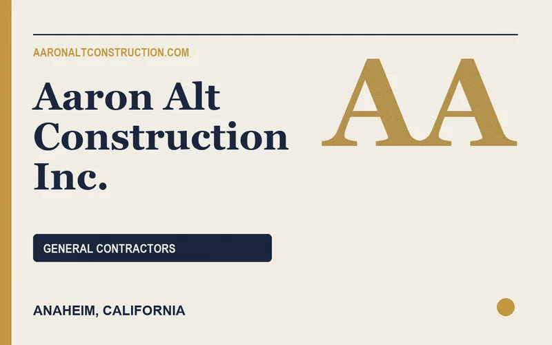 Aaron Alt Construction Inc. in Anaheim, California