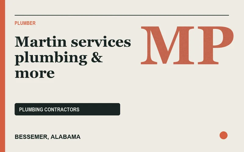 Martin services plumbing & more in Bessemer, Alabama
