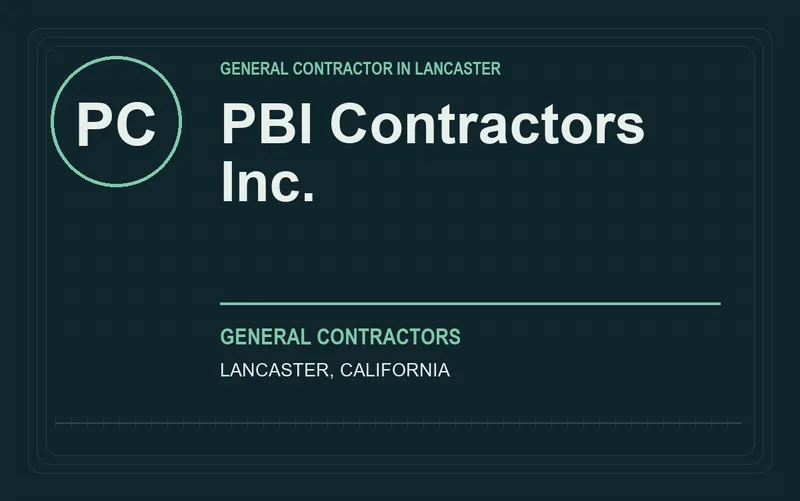 PBI Contractors Inc. in Lancaster, California