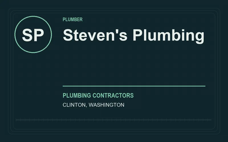Steven's Plumbing in Clinton, Washington