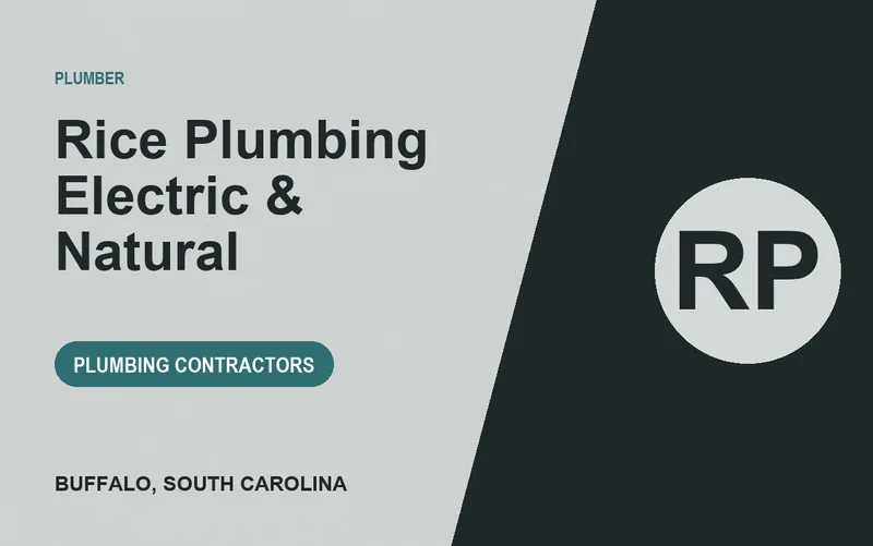 Rice Plumbing Electric & Natural in Buffalo, South Carolina