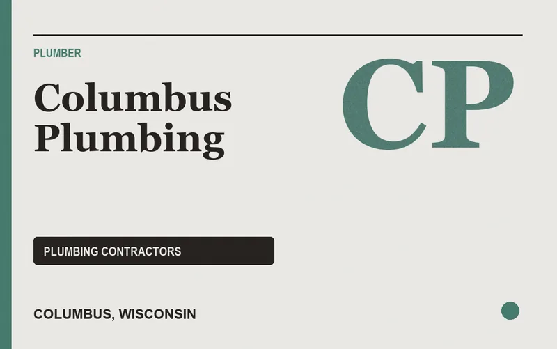 Columbus Plumbing in Columbus, Wisconsin