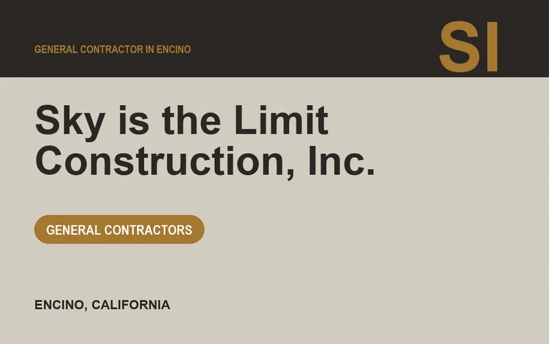 Sky is the Limit Construction, Inc. in Encino, California