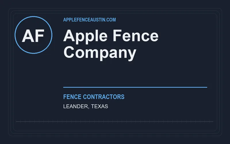 Apple Fence Company in Leander, Texas