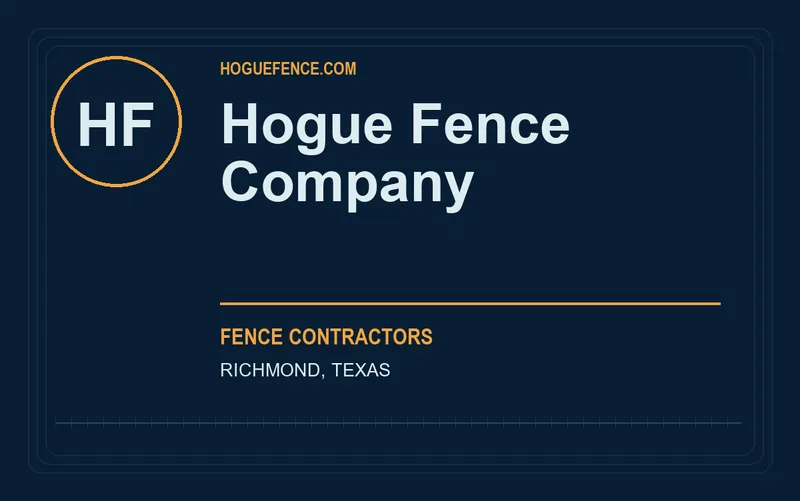 Hogue Fence Company in Richmond, Texas