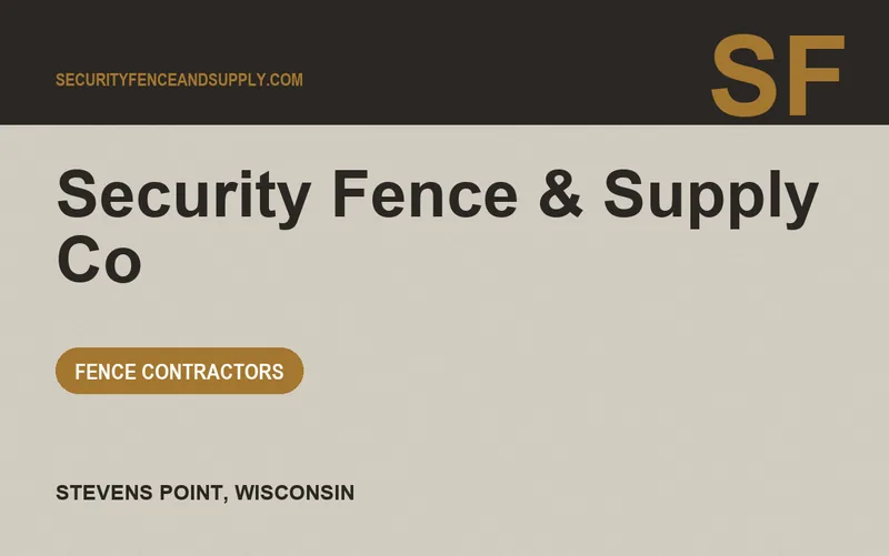 Security Fence & Supply Co in Stevens Point, Wisconsin