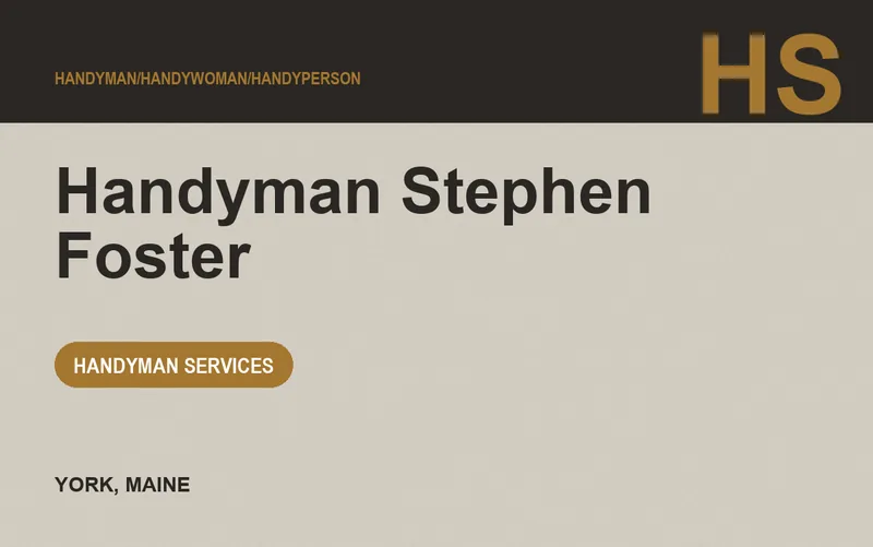 Handyman Stephen Foster in York, Maine
