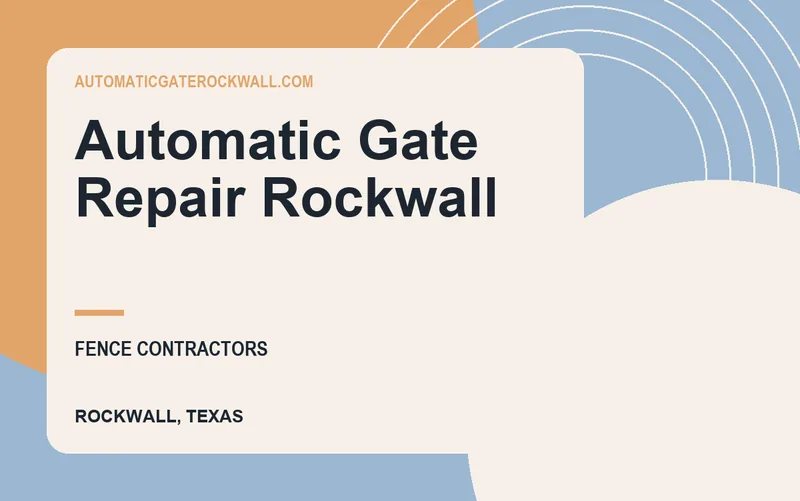 Automatic Gate Repair Rockwall in Rockwall, Texas