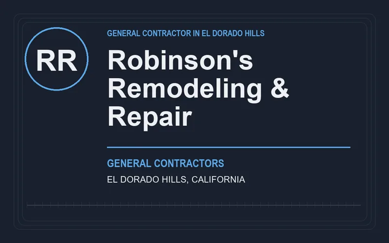 Robinson's Remodeling & Repair in El Dorado Hills, California